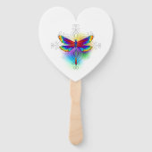 Rainbow Polygonal Dragonfly Fächer (Rückseite)