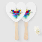 Rainbow Polygonal Dragonfly Fächer (Vorne und Hinten)