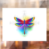 Rainbow Polygonal Dragonfly Fensteraufkleber (Blatt 2)