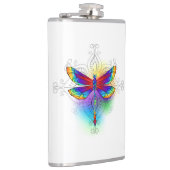 Rainbow Polygonal Dragonfly Flachmann (Rechts)