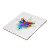 Rainbow Polygonal Dragonfly Fliese (Seite)