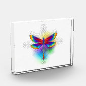 Rainbow Polygonal Dragonfly Fotoblock (Links)