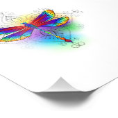 Rainbow Polygonal Dragonfly Fotodruck (Ecke)