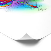 Rainbow Polygonal Dragonfly Fotodruck (Ecke)