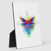 Rainbow Polygonal Dragonfly Fotoplatte (Seite)