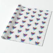 Rainbow Polygonal Dragonfly Geschenkpapier (Ungerollt)