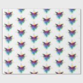 Rainbow Polygonal Dragonfly Geschenkpapier (Flach)