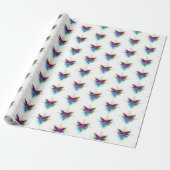 Rainbow Polygonal Dragonfly Geschenkpapier (Ungerollt)