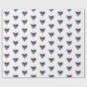 Rainbow Polygonal Dragonfly Geschenkpapier (Flach)