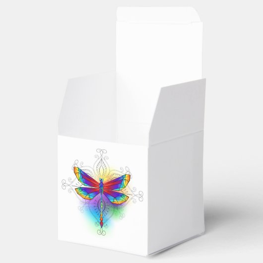 Rainbow Polygonal Dragonfly Geschenkschachtel (Geöffnet)