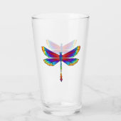 Rainbow Polygonal Dragonfly Glas (Rückseite)