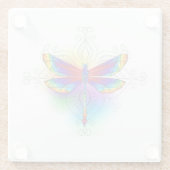 Rainbow Polygonal Dragonfly Glasuntersetzer (Rückseite)