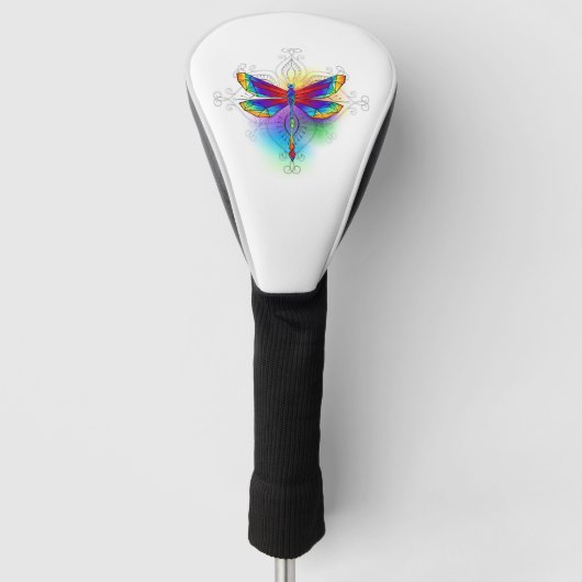 Rainbow Polygonal Dragonfly Golf Headcover (Vorderseite)
