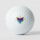 Rainbow Polygonal Dragonfly Golfball (Vorderseite)