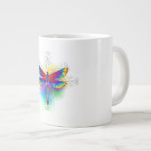 Rainbow Polygonal Dragonfly Jumbo-Tasse (Vorderseite Rechts)