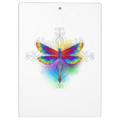 Rainbow Polygonal Dragonfly Klemmbrett (Rückseite)