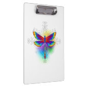 Rainbow Polygonal Dragonfly Klemmbrett (Rechts)
