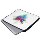 Rainbow Polygonal Dragonfly Laptopschutzhülle (Vorne Knopf)