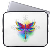 Rainbow Polygonal Dragonfly Laptopschutzhülle (Vorderseite)
