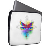 Rainbow Polygonal Dragonfly Laptopschutzhülle (Vorne Rechts)