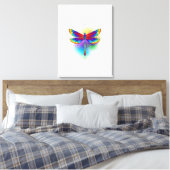 Rainbow Polygonal Dragonfly Leinwanddruck (Insitu (Schlafzimmer))