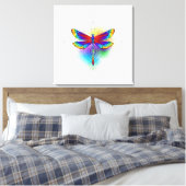 Rainbow Polygonal Dragonfly Leinwanddruck (Insitu (Schlafzimmer))
