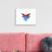 Rainbow Polygonal Dragonfly Leinwanddruck (Insitu (Wohnzimmer))