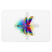 Rainbow Polygonal Dragonfly Magnet (Horizontal)