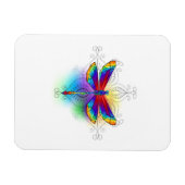 Rainbow Polygonal Dragonfly Magnet (Horizontal)