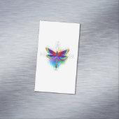 Rainbow Polygonal Dragonfly Magnetische Visitenkarte (Beispiel)