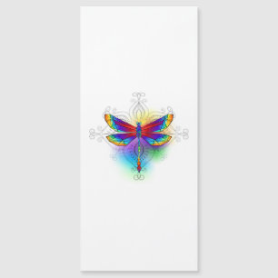 Rainbow Polygonal Dragonfly Magnetkarte