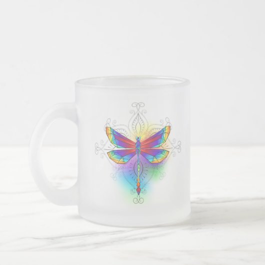 Rainbow Polygonal Dragonfly Mattglastasse (Links)