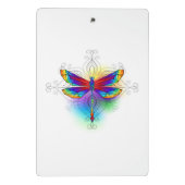 Rainbow Polygonal Dragonfly Mini Klemmbrett (Rückseite)