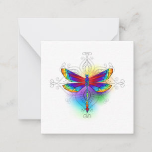 Rainbow Polygonal Dragonfly Mitteilungskarte