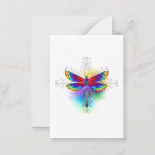 Rainbow Polygonal Dragonfly Mitteilungskarte