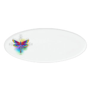 Rainbow Polygonal Dragonfly Namenschild