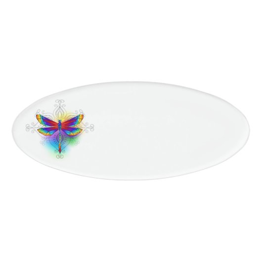 Rainbow Polygonal Dragonfly Namenschild (Vorderseite)