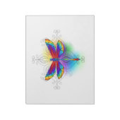 Rainbow Polygonal Dragonfly Notizblock (Rotiert)