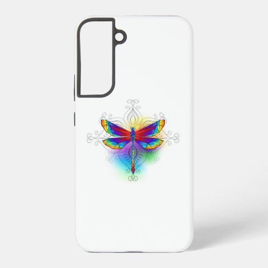 Rainbow Polygonal Dragonfly Samsung Galaxy Hülle (Rückseite)