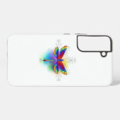 Rainbow Polygonal Dragonfly Samsung Galaxy Hülle (Rückseite (Horizontal))