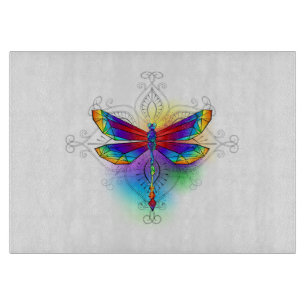 Rainbow Polygonal Dragonfly Schneidebrett