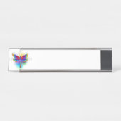 Rainbow Polygonal Dragonfly Schreibtischnamensplakette (Vorderseite )
