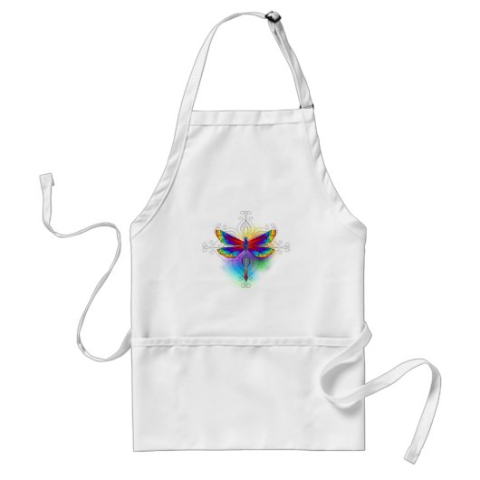 Rainbow Polygonal Dragonfly Schürze (Vorne)