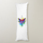 Rainbow Polygonal Dragonfly Seitenschläferkissen (Rückseite (Vertikal))