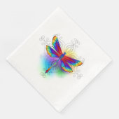 Rainbow Polygonal Dragonfly Serviette (Ecke)
