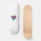 Rainbow Polygonal Dragonfly Skateboard (Vorderseite)