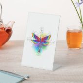 Rainbow Polygonal Dragonfly Sockelschild (In SItu)