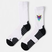 Rainbow Polygonal Dragonfly Socken (Links)