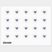 Rainbow Polygonal Dragonfly Stern-Aufkleber (Blatt)