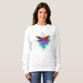 Rainbow Polygonal Dragonfly Sweatshirt (Vorne ganz)